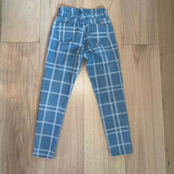 Boohoo Blue Striped Denim Jeans Light Wash Size 4 - Picture 4 of 6